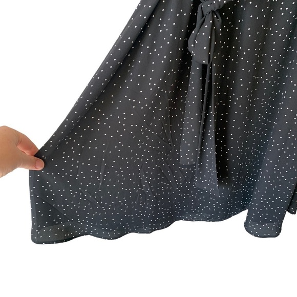 Stork & Babe Maternity Black Polka Dot Sleeveless Dress V-Neck Size Large NWT - Picture 3 of 10